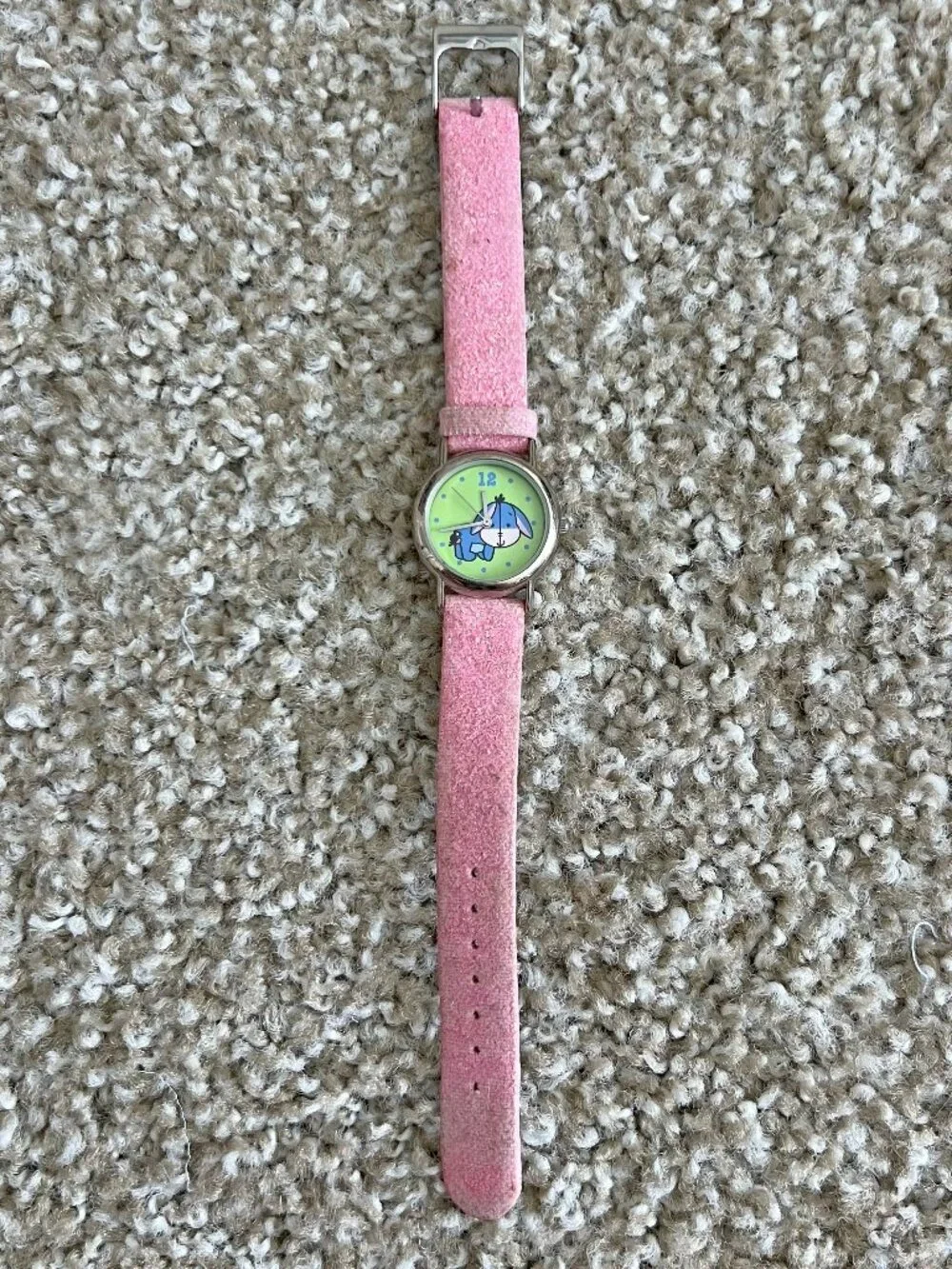 Y2K Eeyore Disney Cuties Winnie The Pooh Pink Sparkle Leather Watch Vintage